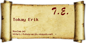 Tokay Erik névjegykártya